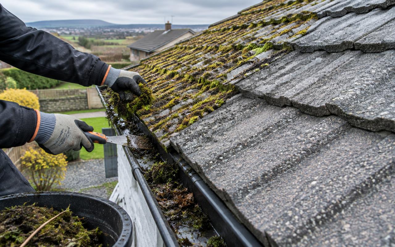 roof cleaning & moss removal by Roofing Central Scotland